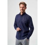 Bisse Regular Fit Paşa Yaka Transparan Lacivert Erkek Gömlek GM23Y231060_D39