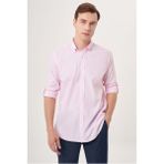 Bisse Regular Fit Pembe Oxford Paşa Yaka Spor Erkek Gömlek GM23Y231040_D29