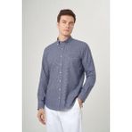 Bisse Regular Fit Spor Lacivert Erkek Gömlek GM23Y231117_D39 - XL