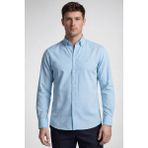 Bisse Regular Fit Uzun Kol Keten Paşa Yaka Cepsiz Turkuaz Erkek Gömlek BSGMKTN25326_D31