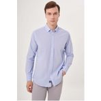 Bisse Regular Fit Uzun Kollu Açık Mavi Spor Erkek Gömlek