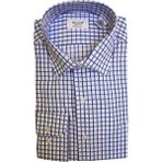 Bisse Regular Fit Uzun Kollu Erkek Gömlek - Beyaz - Koyu Mavi - XL