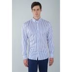 Bisse Regular Fit Uzun Kollu Lacivert Pamuk Erkek Gömlek GMCZG250117_D39 - XL