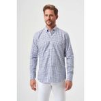 Bisse Regular Fit Uzun Kollu Paşa Yaka Gri Spor Erkek Gömlek GM23Y231031_D55