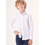 Bisse Regular Fit Yaka Düğmeli Beyaz Erkek Çocuk Gömlek GM23Y231162_D01