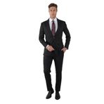 Bisse Siyah Mono Yaka Çift Yırtmaçlı 6 Drop Yün Takım Elbise PTK24K24207_C99
