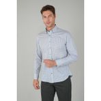 Bisse Yeşil Kareli Regular Fit Erkek Pamuk Gömlek GMEKS252162_E47 - 2XL