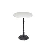Bistro Döküm Ayak Çipa-6075 Masa - (Werzalit, Wermodin Ve Allzalit Tabla 60 Cm Çap) - Beyaz
