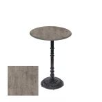 Bistro Döküm Ayak Çipa-6075 Masa - (Werzalit, Wermodin Ve Allzalit Tabla 70 Cm Çap) - Kahve Oxid