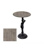 Bistro Döküm Ayak Çipa Angel Masa - (Werzalit, Wermodin Ve Allzalit Tabla 70 Cm Çap) - Kahve Oxid