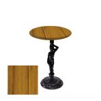 Bistro Döküm Ayak Çipa Angel Masa - (Werzalit, Wermodin Ve Allzalit Tabla 70 Cm Çap) - Real Teak