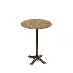 Bistro Döküm Ayak Çipa Masa - (Werzalit, Wermodin Ve Allzalit Tabla 60 Cm Çap) - Edgy Wood