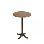 Bistro Döküm Ayak Çipa Masa - (Werzalit, Wermodin Ve Allzalit Tabla 60 Cm Çap) - Rustik Dark