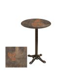 Bistro Döküm Ayak Çipa Masa - (Werzalit, Wermodin Ve Allzalit Tabla 70 Cm Çap) - Metalic Oxid 1