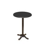 Bistro Döküm Ayak Çipa Masa - (Werzalit, Wermodin Ve Allzalit Tabla 70 Cm Çap) - Siyah