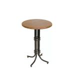 Bistro Masa Buket - (Werzalit, Wermodin Ve Allzalit Tabla 60 Cm Çap) - Koyu Ahşap