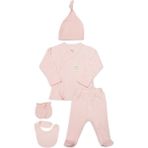 Bistyle Modal Flying Balloons 5'li Hastane Çıkışı BS12109 Pembe - 3 - 6 Ay
