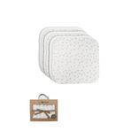Bistyle Organik Bebek 6lı Penye Ağız Mendil Stars Kutulu 20*20 cm Bej