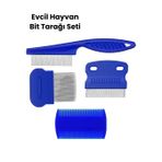 Bit, Pire ve Tüy Temizliğine Uygun Çok Amaçlı Evcil Hayvan Tarağı Seti