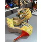 Bitangosu “Yellow Art” BİLEKTEN ÇİFT ATKILI SARI 8,5 CM 11 PONT KAPALI TOPUK TANGO, DANS VE SALON AYAKKABISI
