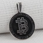 Bitcoin 925 Ayar Gümüş Kolye Ucu