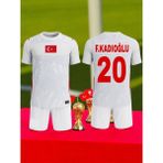Bite Nose Beyaz Türkiye F.kadıoğlu 20 Numara Çocuk 2026/28 Milli Takım Forma T-Shirt Özel Tasarım Yeni Sezon - 5 - 6 Yaş