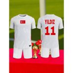 Bite Nose Beyaz Türkiye Yıldız 11 Numara Çocuk 2026/28 Milli Takım Forma T-Shirt Özel Tasarım Yeni Sezon - 5 - 6 Yaş