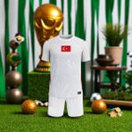 Bite Nose Çocuk Türkiye Yeni Sezon 2025/26 Milli Takım Beyaz Forma + Short Takımı + Çorap - 5 - 6 Yaş