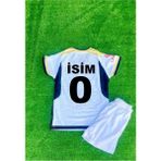 Bite Nose Özel Tasarım Isme Özel Yazdırma Real Madrid Yeni Sezon 2022/23 Beyaz Şortlu Tişört Forma - 9 - 10 Yaş