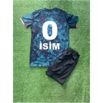 Bite Nose Özel Tasarım Isme Özel Yazdırmalı Italya Millî Futbol Takımı Çocuk Halı Saha Forma - Siyah - Yeşil - 3 - 4 Yaş