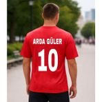 Bite Nose Türkiye Arda Güler 10 Numara Yetişkin 2026/28 Milli Takım Forma T-Shirt Özel Tasarım Yeni Sezon - Kırmızı