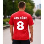 Bite Nose Türkiye Arda Güler 8 Numara Yetişkin 2026/28 Milli Takım Forma T-Shirt Özel Tasarım Yeni Sezon - 2XL - Kırmızı