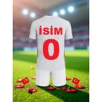 Bite Nose Türkiye Beyaz Milli Takım Isme Özel Yazdırmalı Çocuk Halı Saha Forma - 5 - 6 Yaş