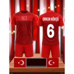 Bite Nose Türkiye Orkun Kökçü 6 Numara Çocuk 2026/28 Milli Takım Forma T-Shirt Özel Tasarım Yeni Sezon - 11 - 12 Yaş - Kırmızı
