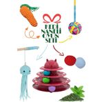 bite pet KEDİ NANESİ OYUN SETİ 5’Lİ;3 KATLI OYUNCAK KEDİ NANELİ HAVUÇ,KEDİ NANELİ AHTAPOT,KEDİ NANELİ TOP