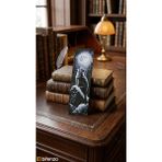 Bitenzo 3D Dolunay Altında Kedi Tasarım Kabartma Dokulu Kitap Ayracı - Gece Manzaralı Şık Kitap Aksesuarı
