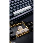 Bitenzo3D Mekanik Klavye İçin Kabartma Desenli Custom Keycap Seti - 6.25u Space ve 4 Adet Evrensel Standart Tuş Kombinasyonu - Beyaz