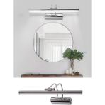 Biterse Banyo Aplik Duvar Ayna Resim Tablo Duvar Dekoratif Krom Aplik Aydınlatma Beyaz Işık 35 cm