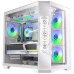 BitFenix Digital T10 EF 850W 80 + Bronz 8,8 inç RGB USB 3.1 ATX Mid Tower Beyaz Kasa BFC-WT10EFBBW850-4A