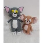 Bitirim İkili Tom Ve Jerry Amigurumi Organik Oyuncak