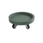 Bitki Tabağı 5 Tekerlekli Saksı Altlığı, Hareketli Yuvarlak Saksı Paleti, Damlama Tepsisi Saksı Kabı (Green, XL)
