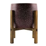Bitki Tasarımı Bordo Granit Toprak Saksı Saksılık Salon Çiçeklik 4 Ayaklı - 19 CM