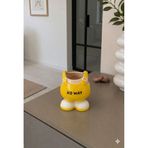 Bitkidunyam Dekoratif Figürlü Pop Art Saksı - Eğlenceli Sarı Karakter Masaüstü ve Ev Dekorasyon Objesi