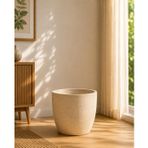 Bitkidunyam Hafif Beton Saksı Papatya Krem 27x27