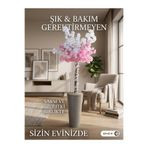 Bitkidunyam Yapay Bahar Dalı Ağacı, 180 Cm, Pembe Beyaz Çiçekli, Dalgalı Uzun Saksıda, İç Mekan Dekorasyonu için