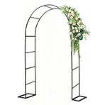 Bitkiler ve Düğün Dekoru için Metal Bahçe Kemeri Pergola Açık Hava Etkinlikleri için Ağır Hizmet Balon Kemer Kiti Siyah (120 x 220 x 40 cm)