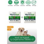 Bitkisel & Lezzetli Kedi ve Köpek Parazit Tableti Herbal Anti-Worm 2 Adet Tablet - Açık Yeşil