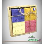 Bitkiselce Ahşap Kutulu El Yapımı Çiçek Serisi Lavanta Orkide Gül Papatya Sabun