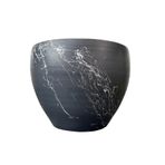 bitkitasarımı BİTKİ TASARIMI EV DEKORASYON GRİ ÜZERİ BEYAZ MERMER EFEKTLİ TOPRAK SAKSI SAKSILIK SALON ÇİÇEKLİK - 15 CM