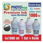 Bitmeyen Kartuş BROTHER Yazıcılar için 4 X 1000 ml Mürekkep SETİ